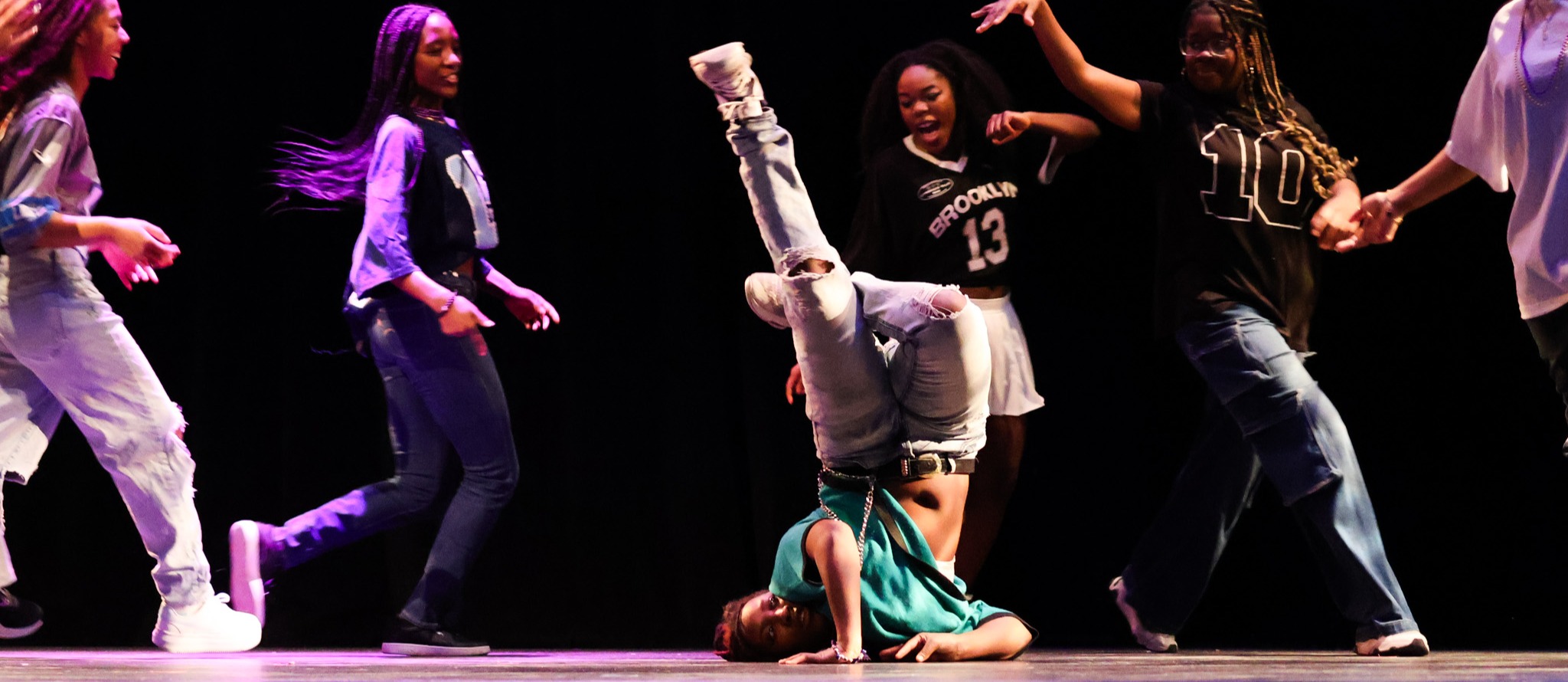 Break dancing during Black History Month assembly