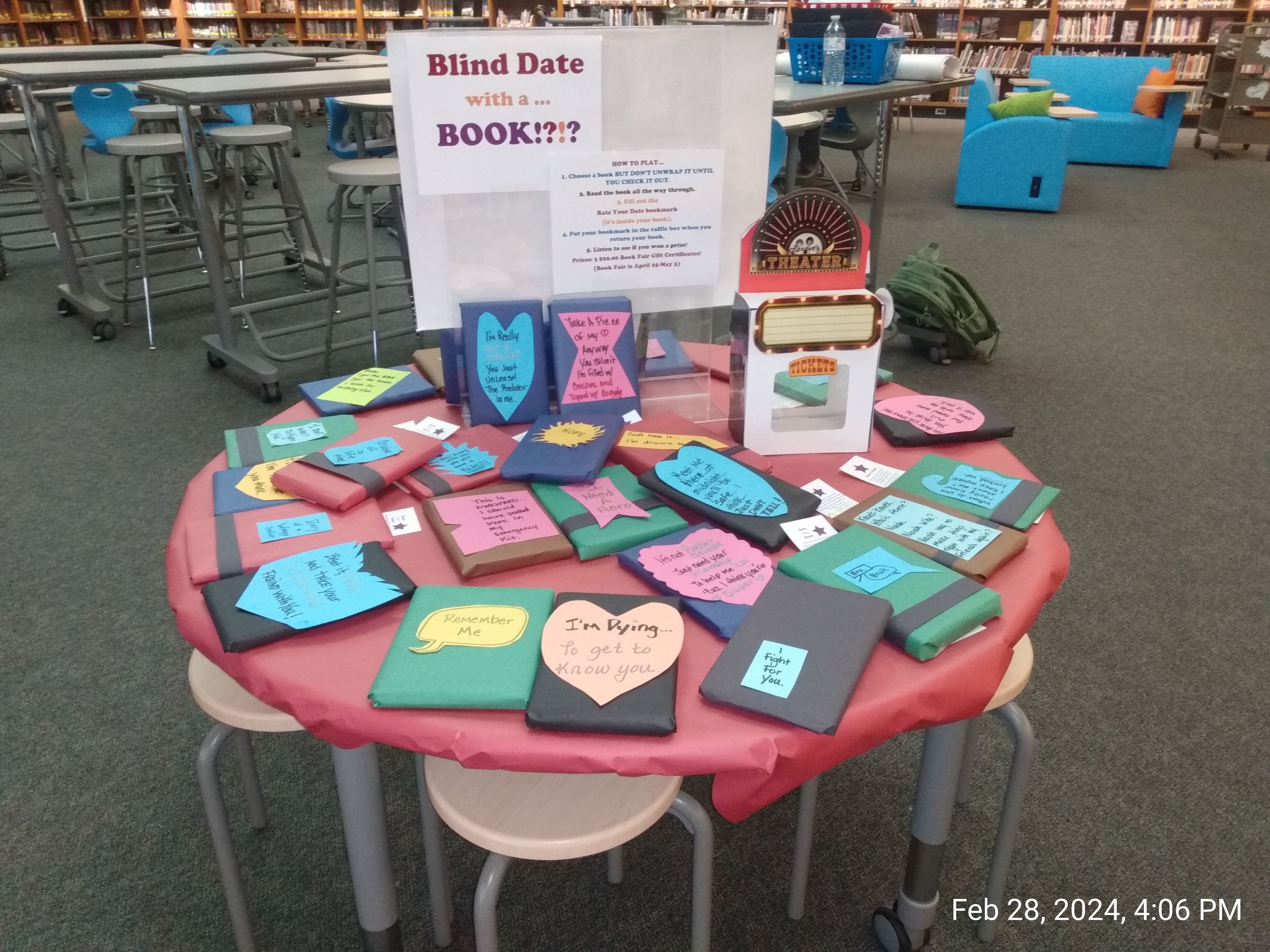 Bllind Date with a Book Display
