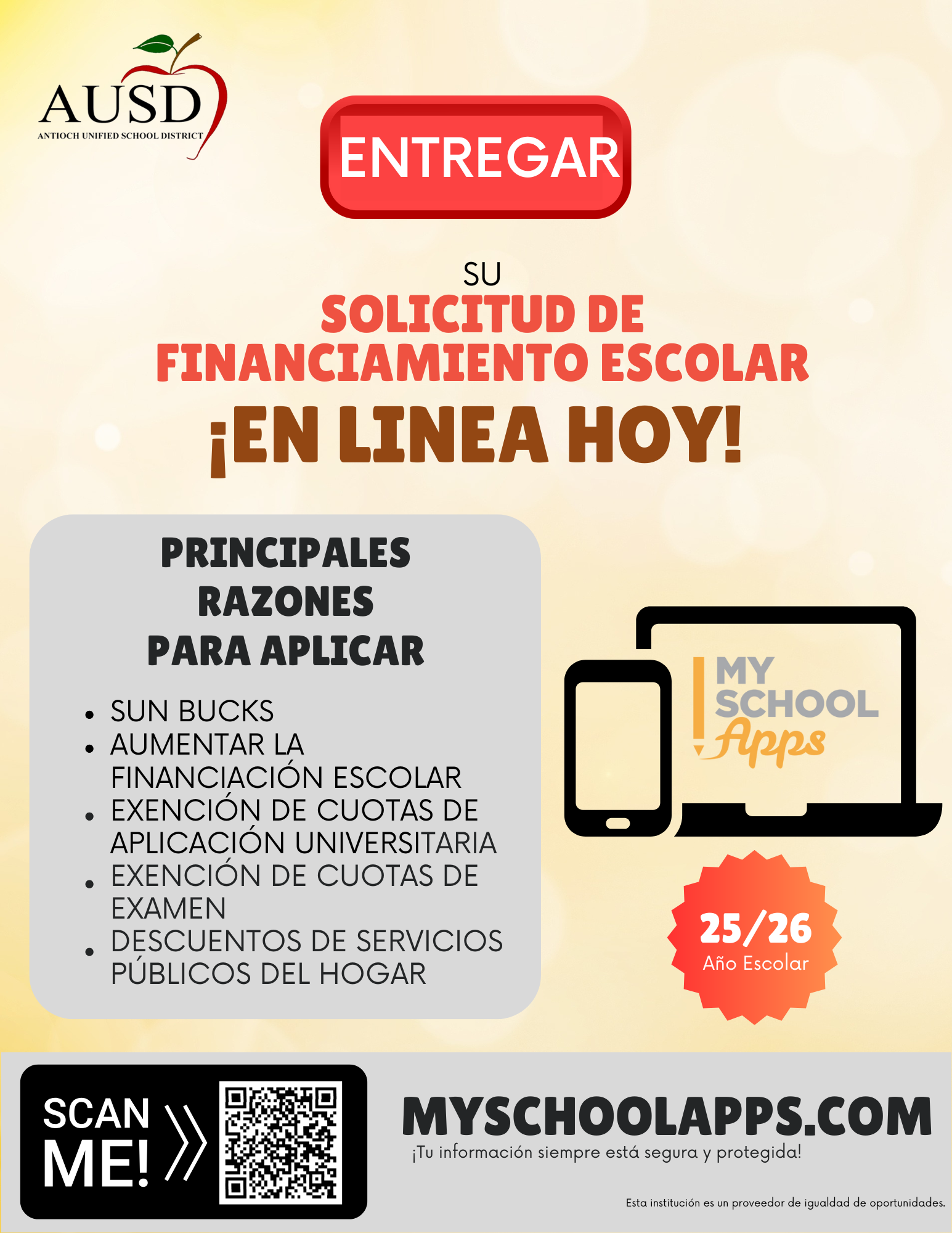 School Funding Flyer Spanish