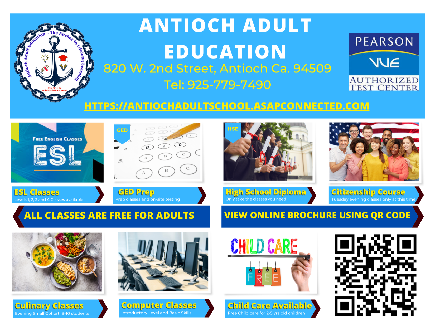 Antioch Adult Education Fall 2023 Brochure