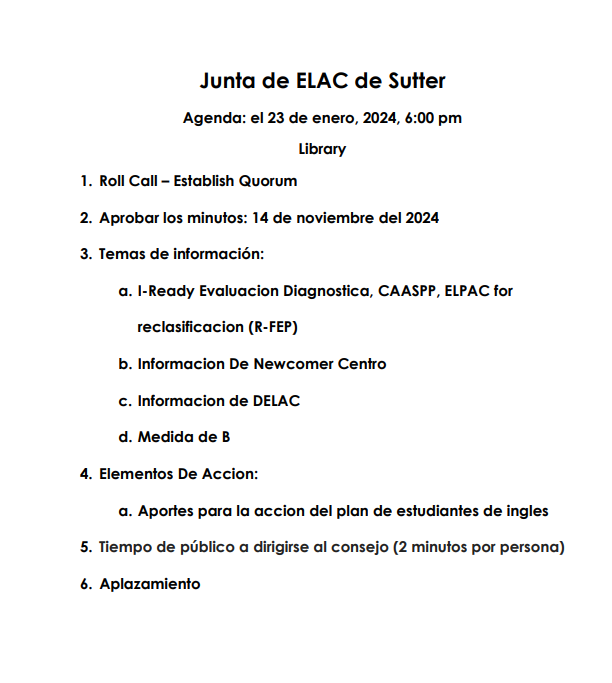 ELAC spanish 