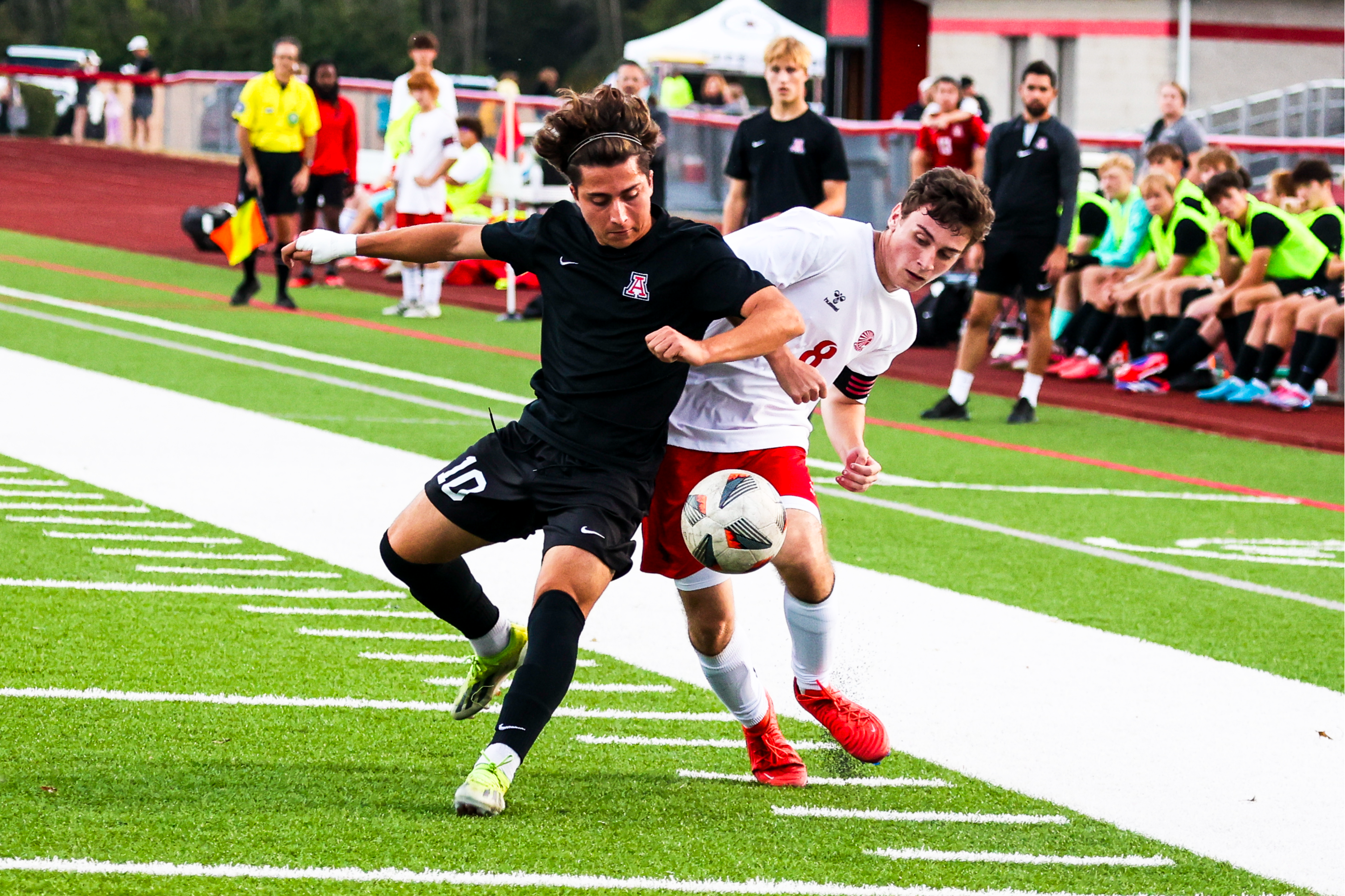 soccer players on the field