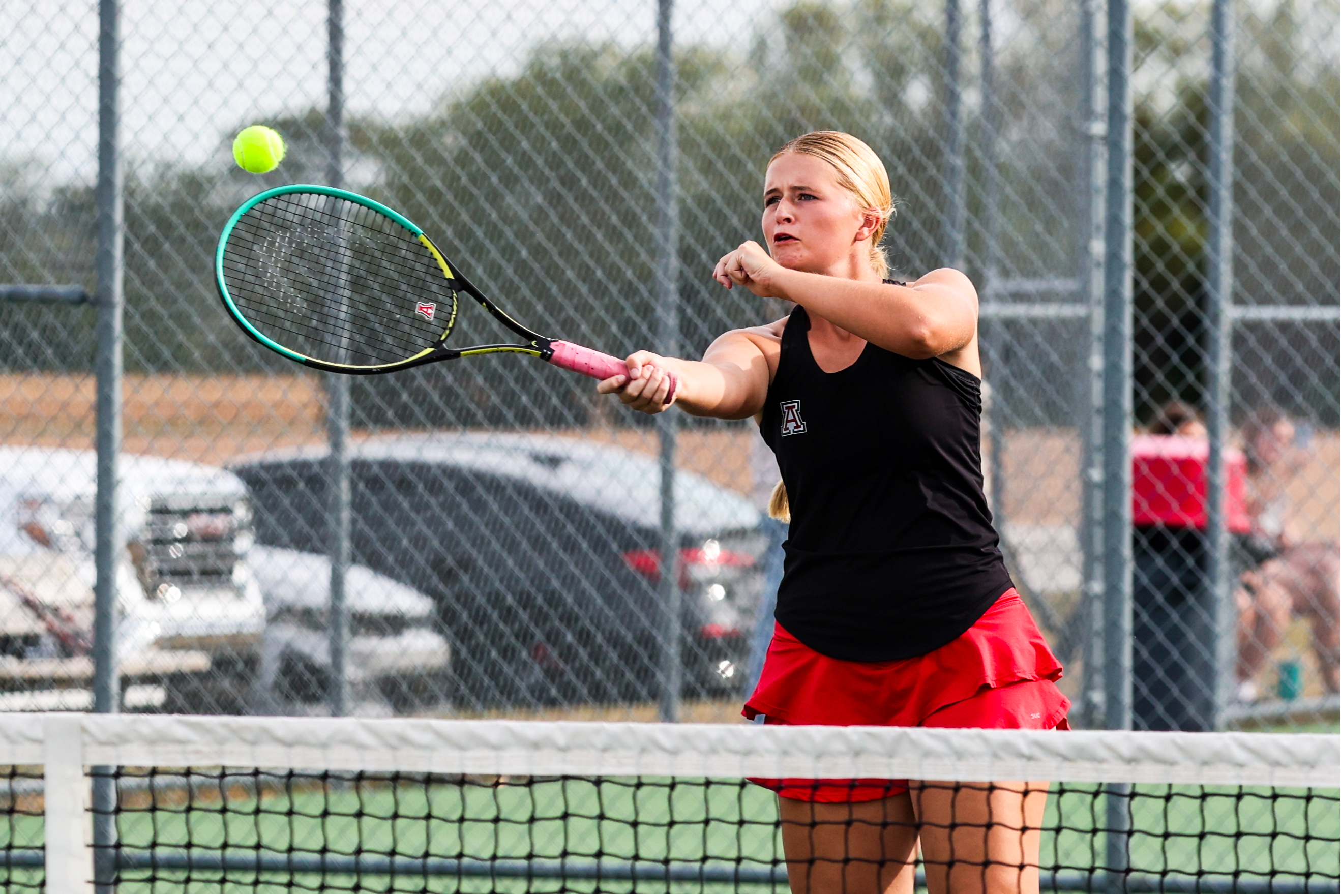 player hitting the ball