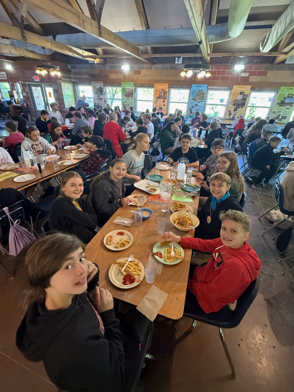 students dining