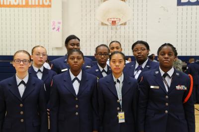 jrotc members group picture