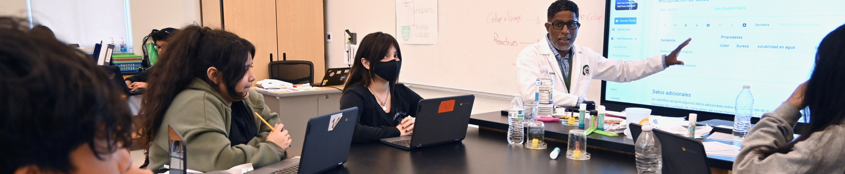 Students in science lab