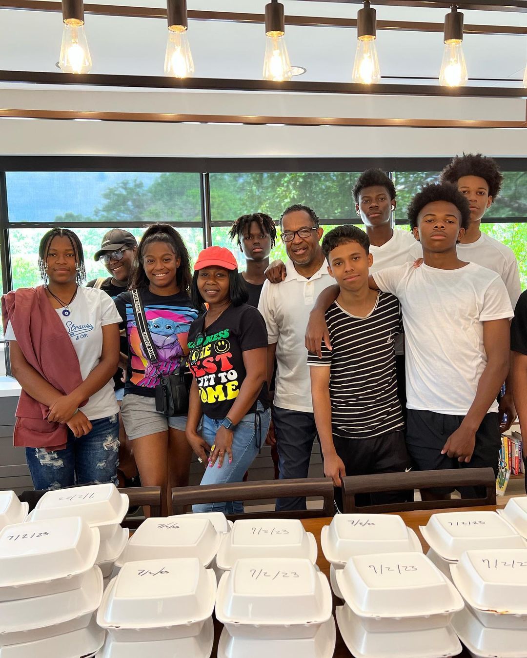 Forest Park students serve at Ronald McDonald House in Kansas City making spaghetti for the families with children in the intensive care units