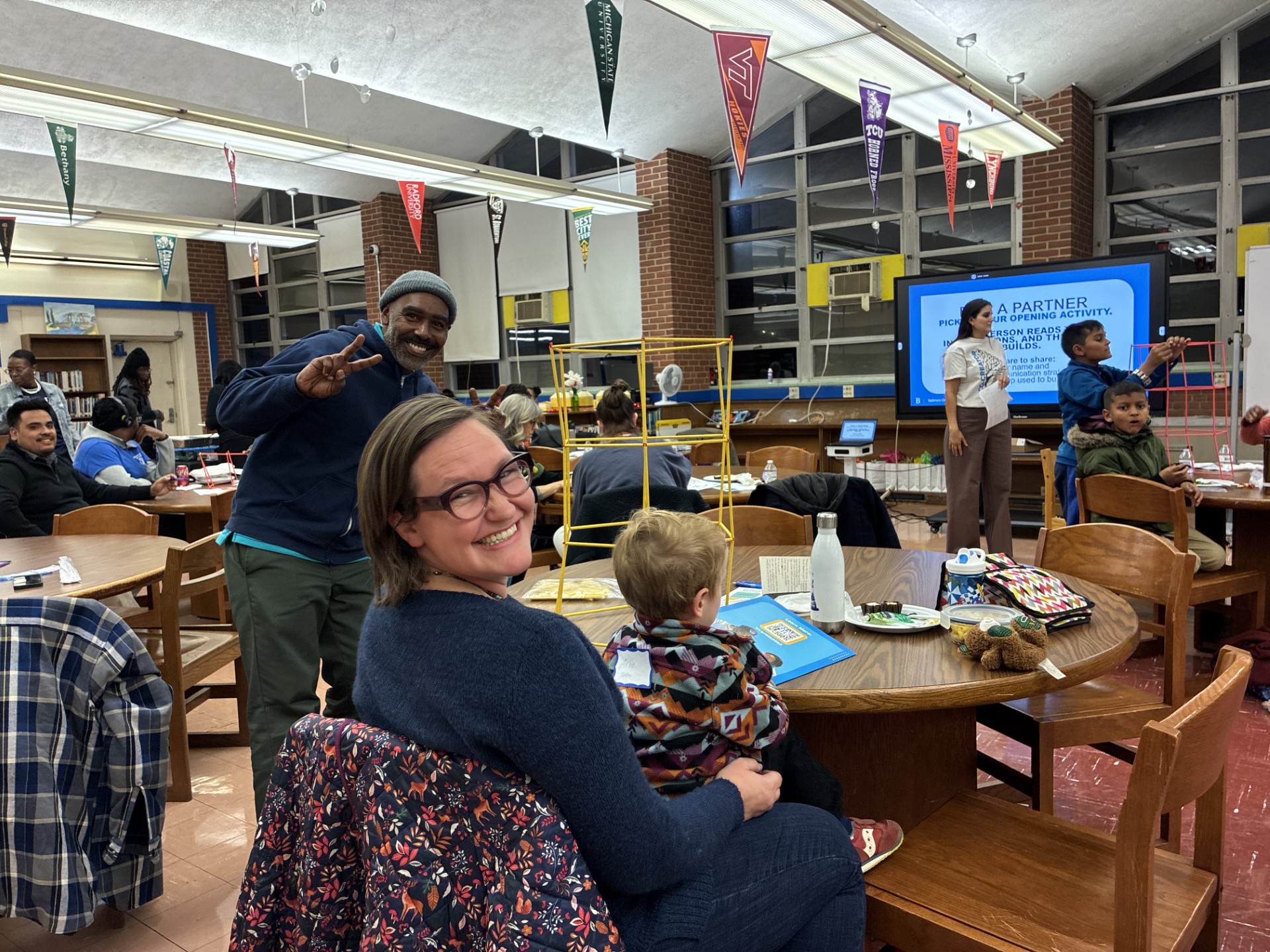 Family University attendees pose for a picture in between lessons. 
