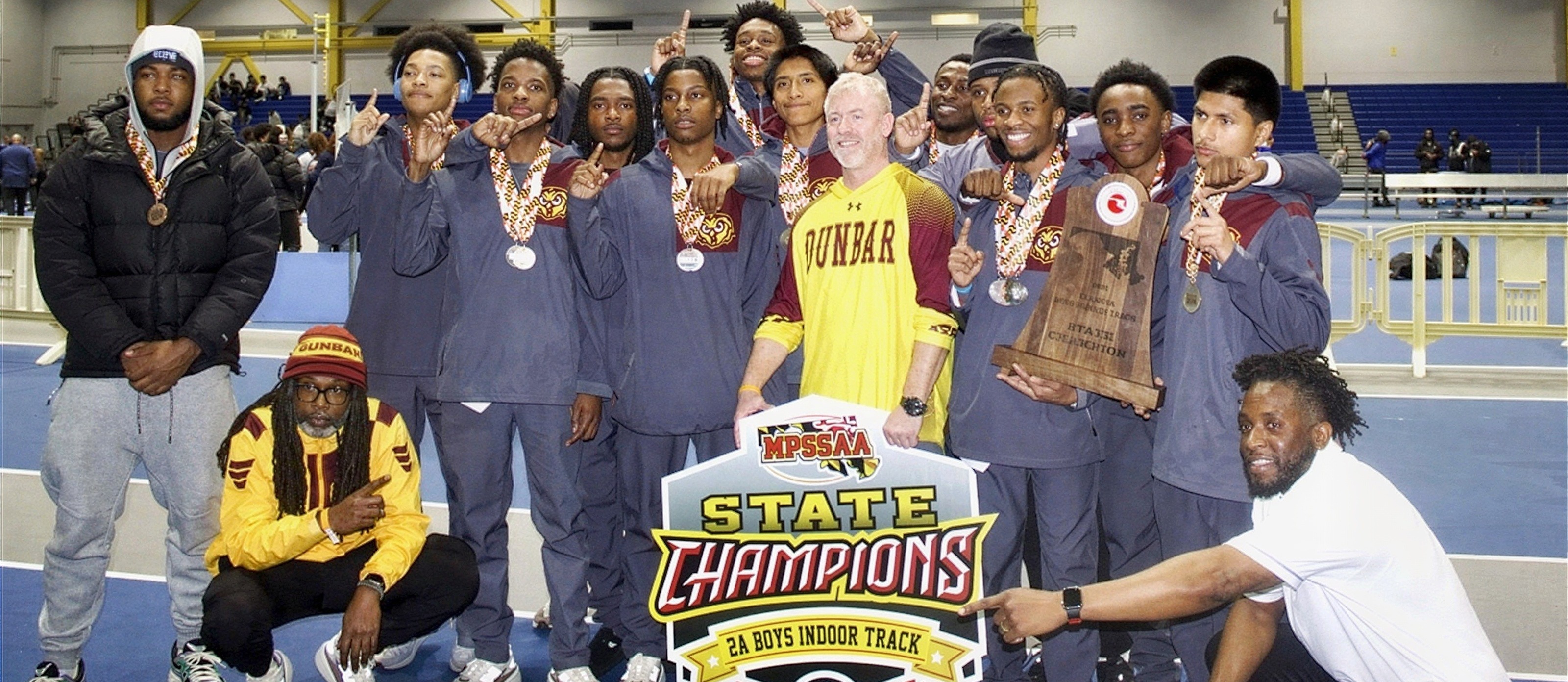 Dunbar Poets win the MPSSAA 2A Boys Indoor Track &amp; Field State Championship