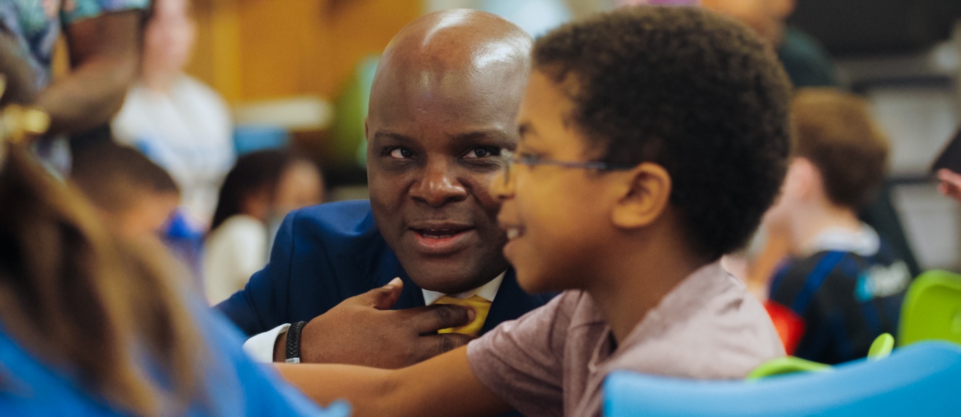 CEO Dr. Dawson with student