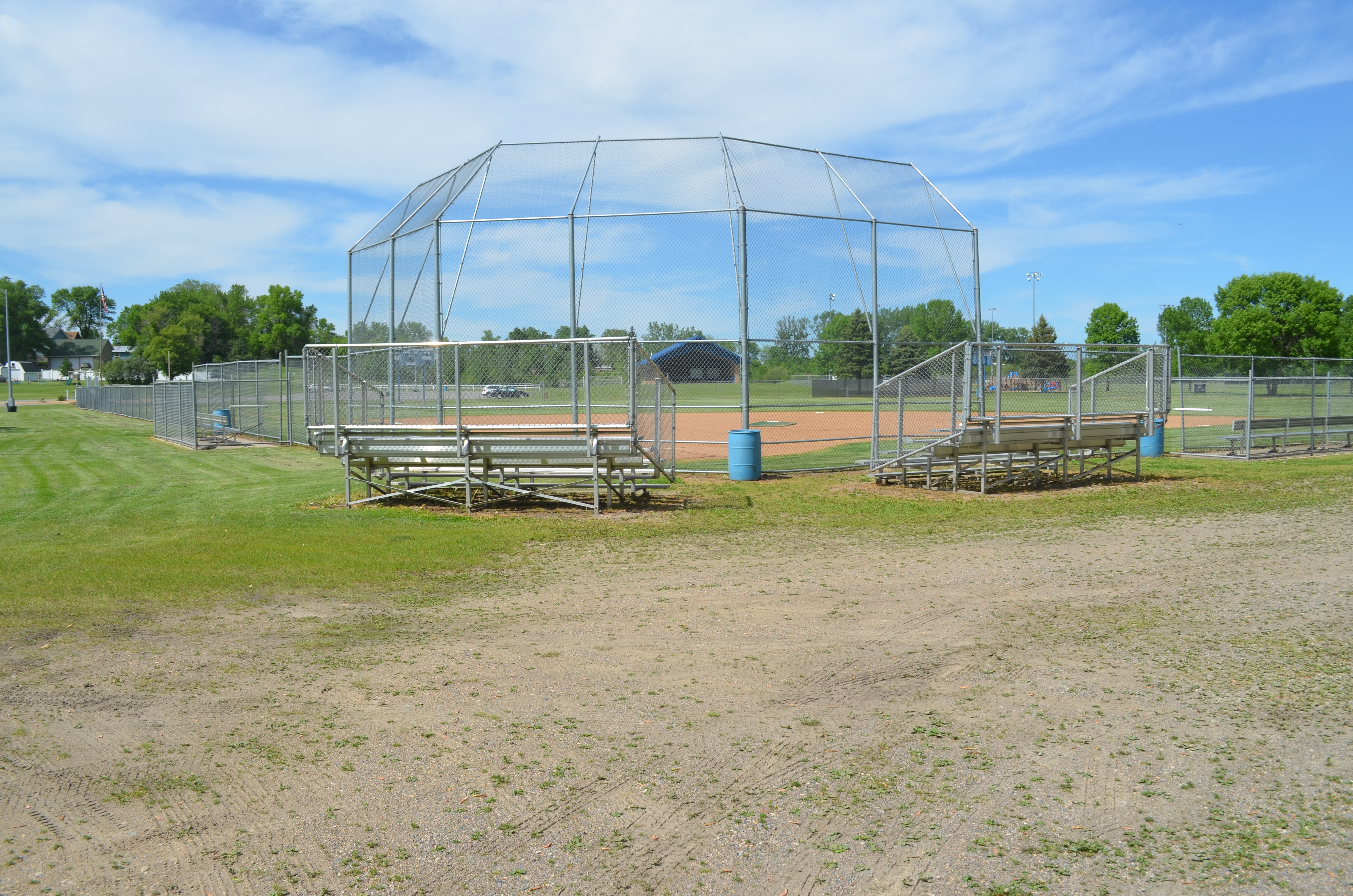 an outdoor baseball field