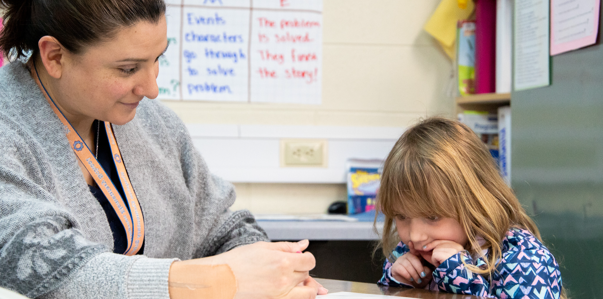 image of student and teacher