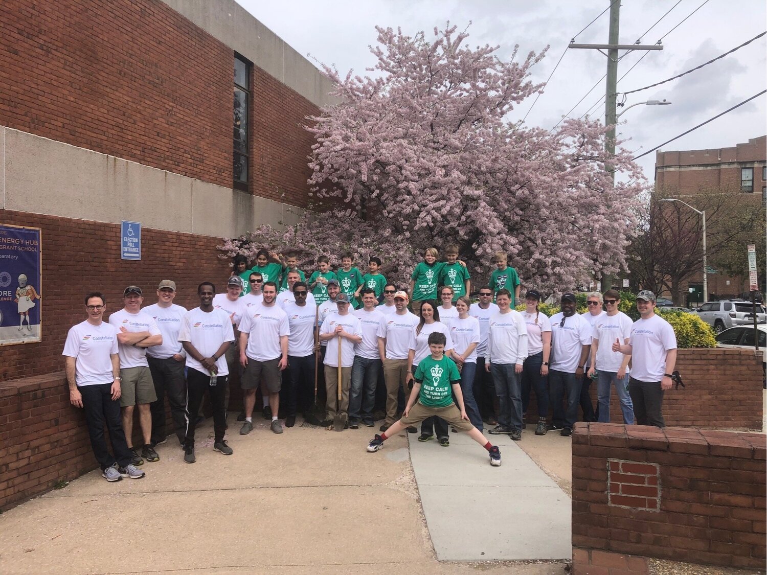 Group photo outside school