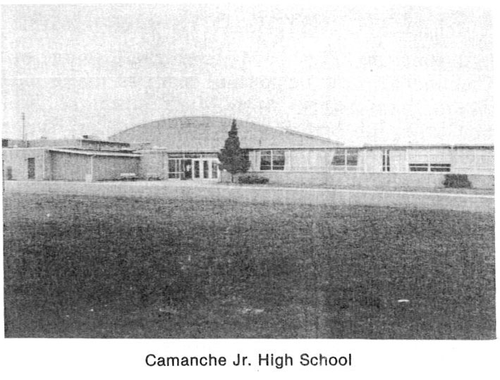 A photo of Camanche Jr. High School building.