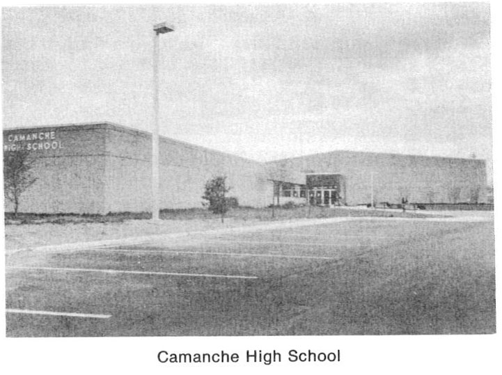 Photo of Camanche High School building.