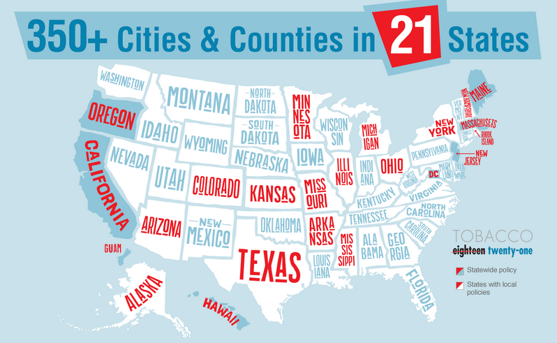 350+ Cities and Counties in 21 States