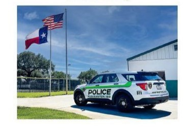 picture of police car and flags