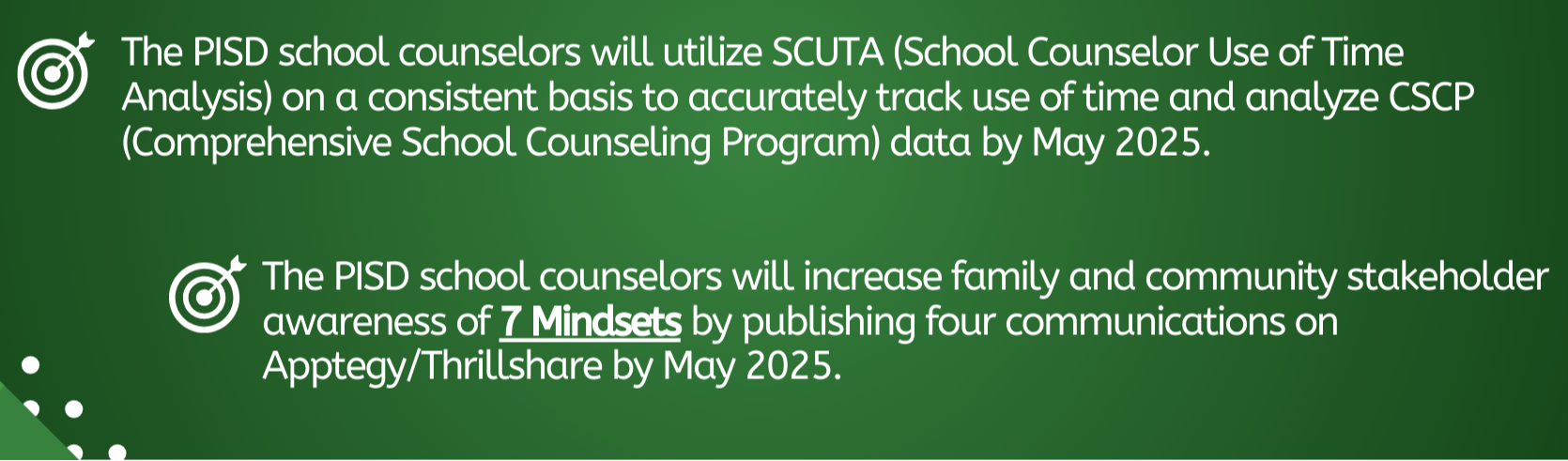 School Counseling Goals