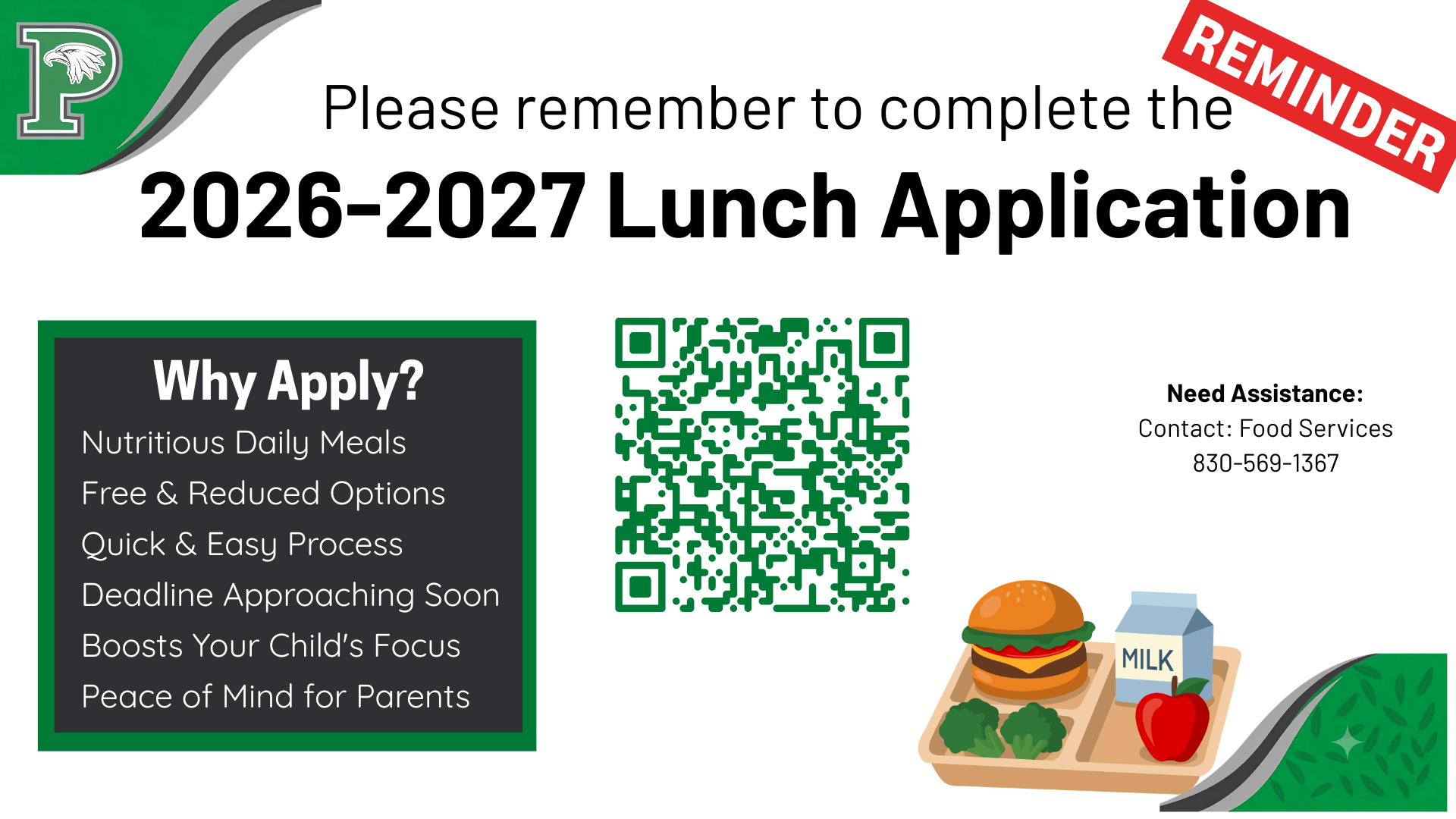 Reminder: Complete Lunch Application