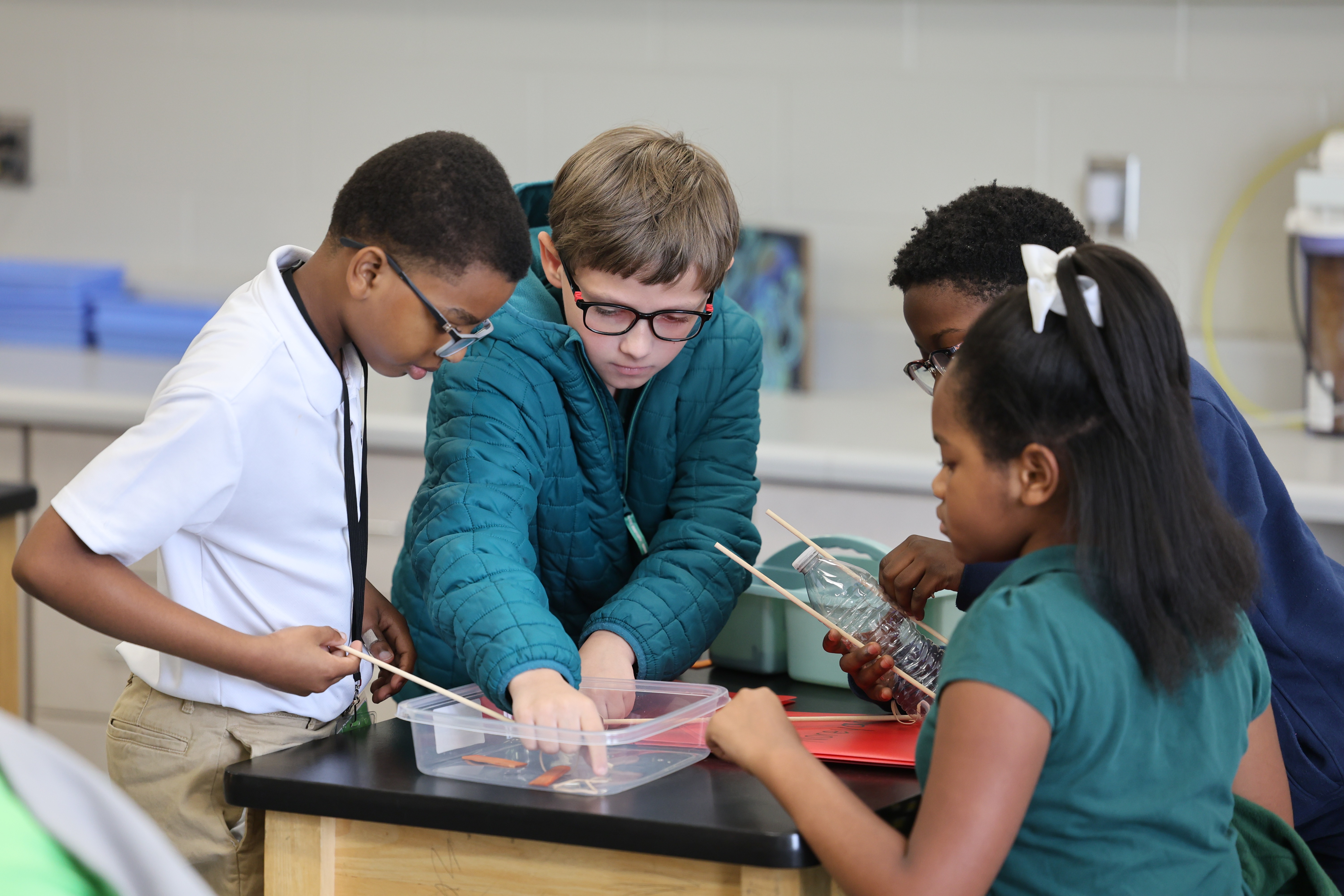 Students working together on a project