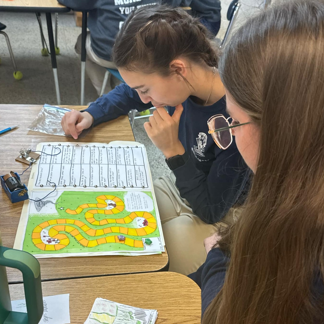 students create circuit board games