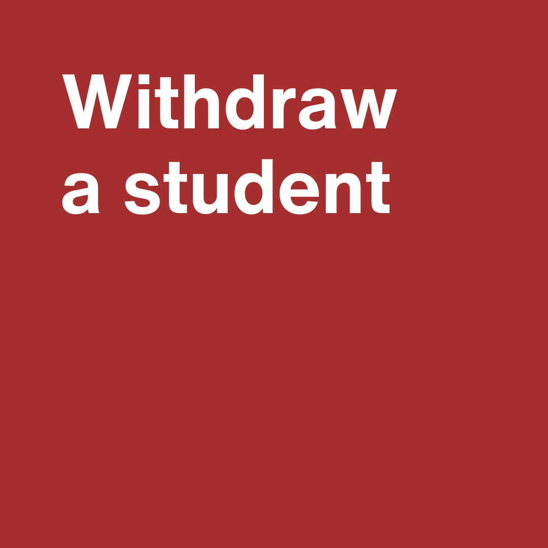 withdraw a student logo