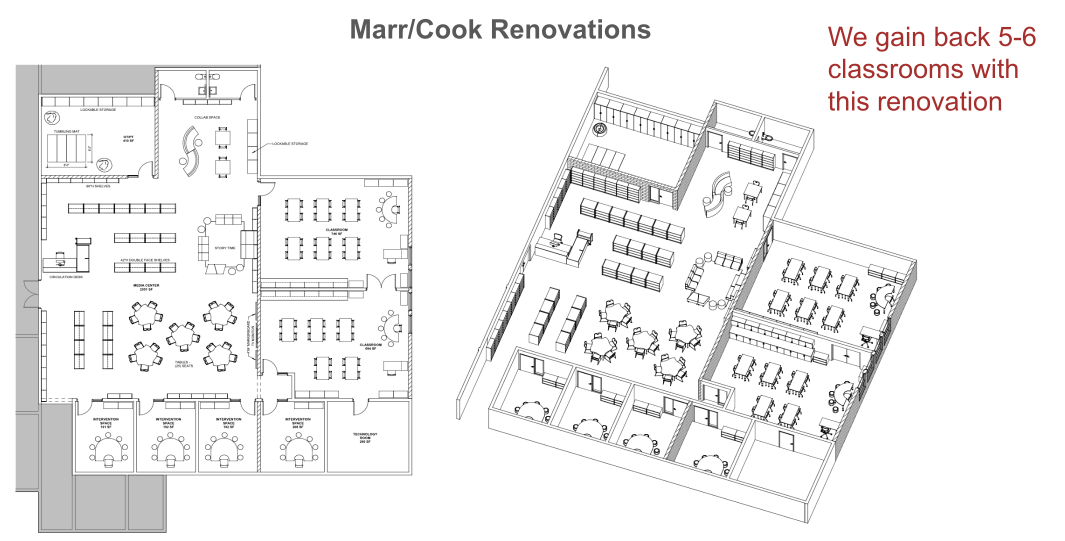 Rendering of Marr/Cook renovation