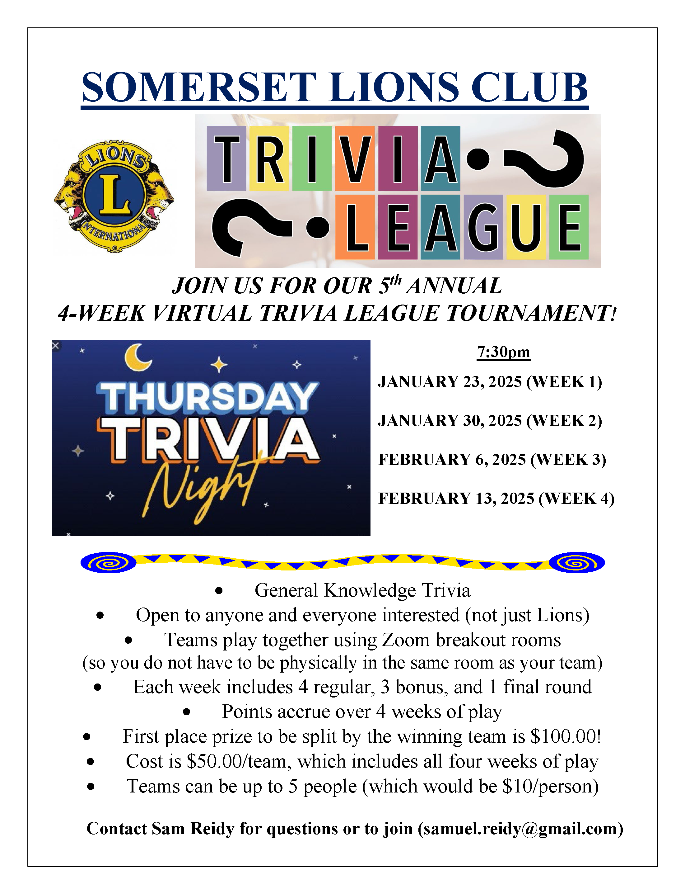 Lions club trivia