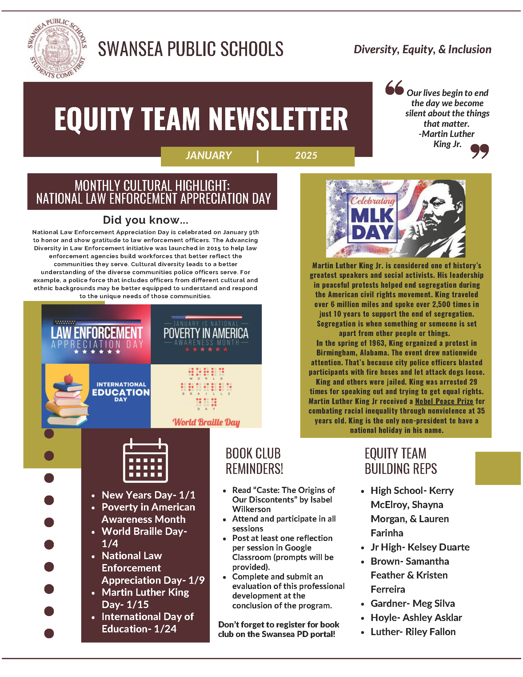 Equity newsletter