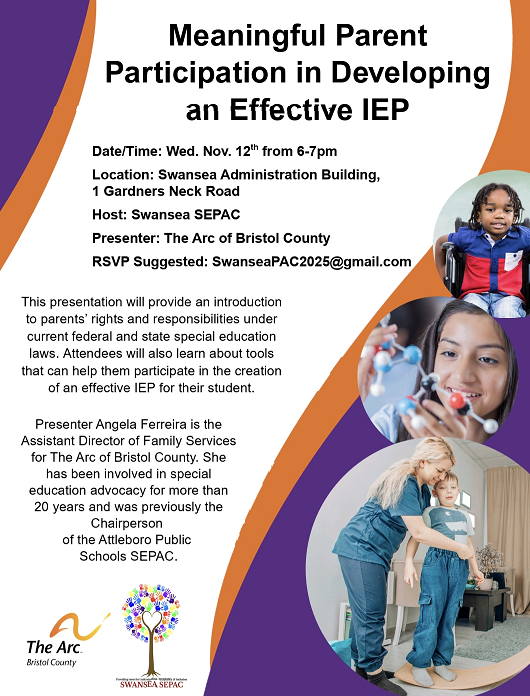 Join SEPAC for a presentation on Wednesday, November 12th.