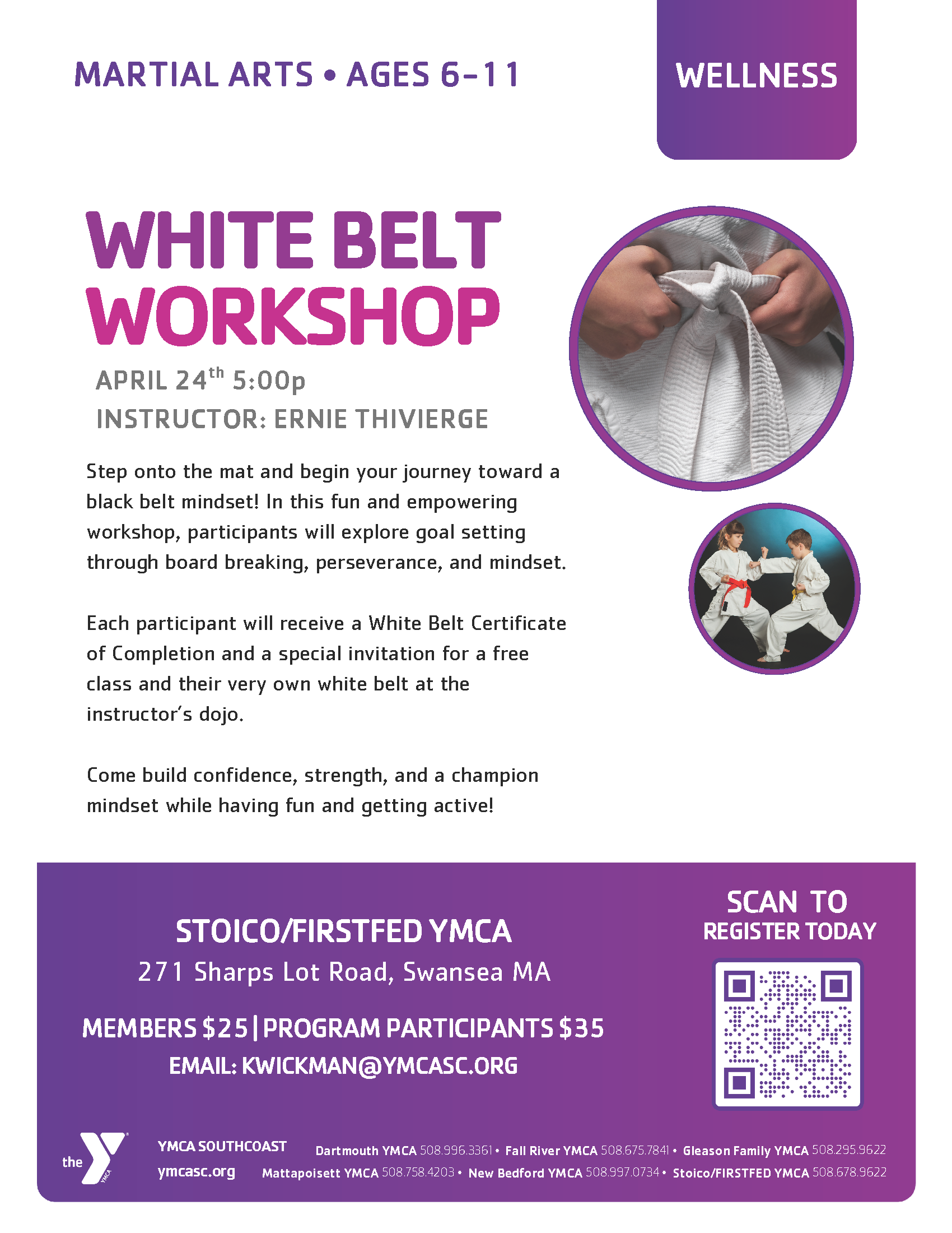 YMCA White belt workshop