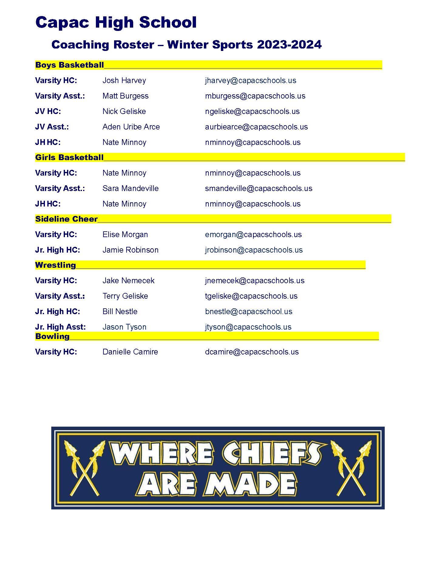 winter coaches roster 23/24
