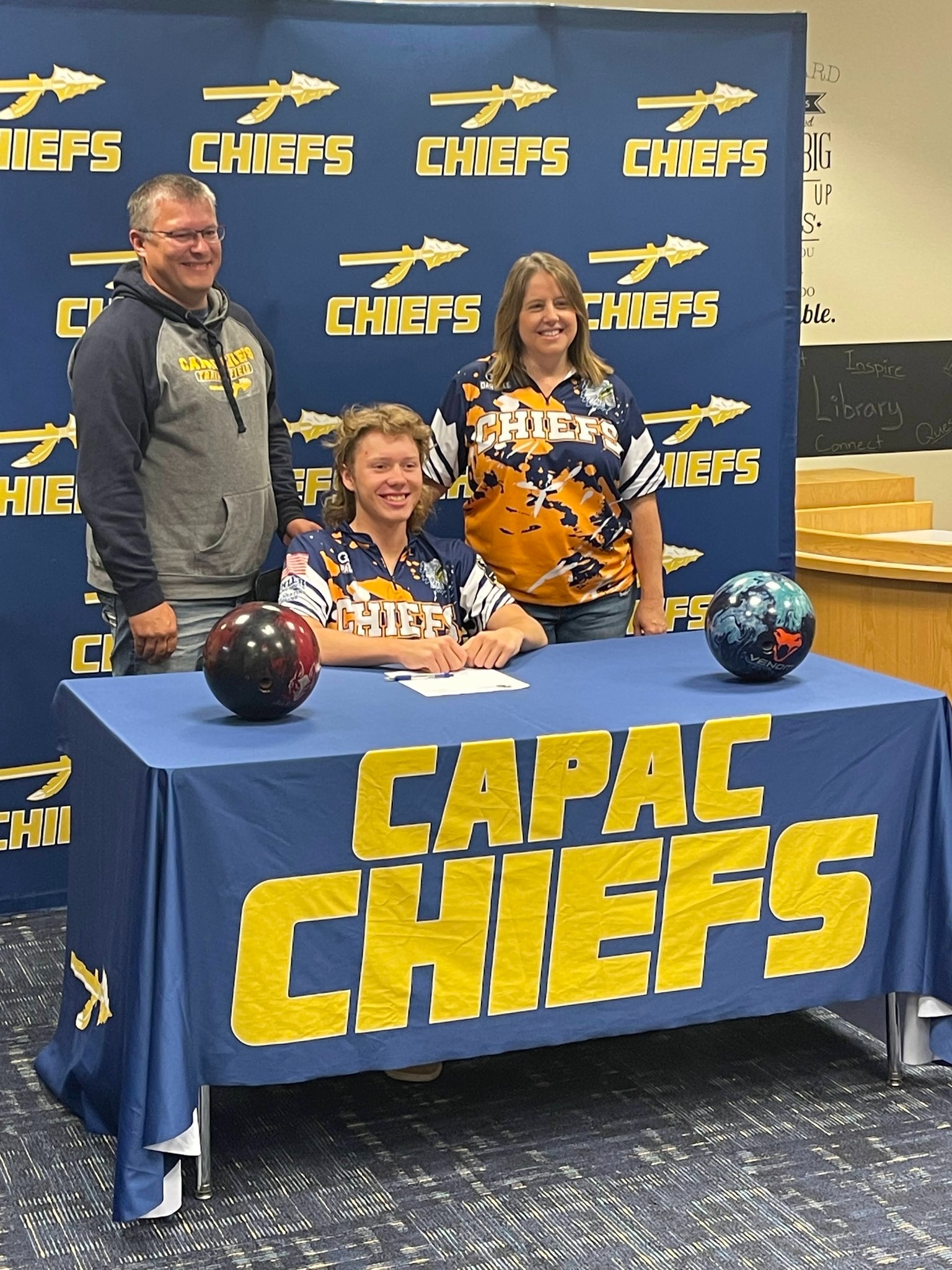 photo of Paul Camire signing for SC4  Bowling