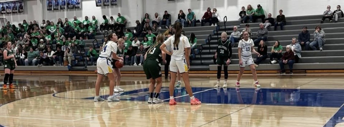 7th Grade Girls Basketball team playing in IESA State Tournament