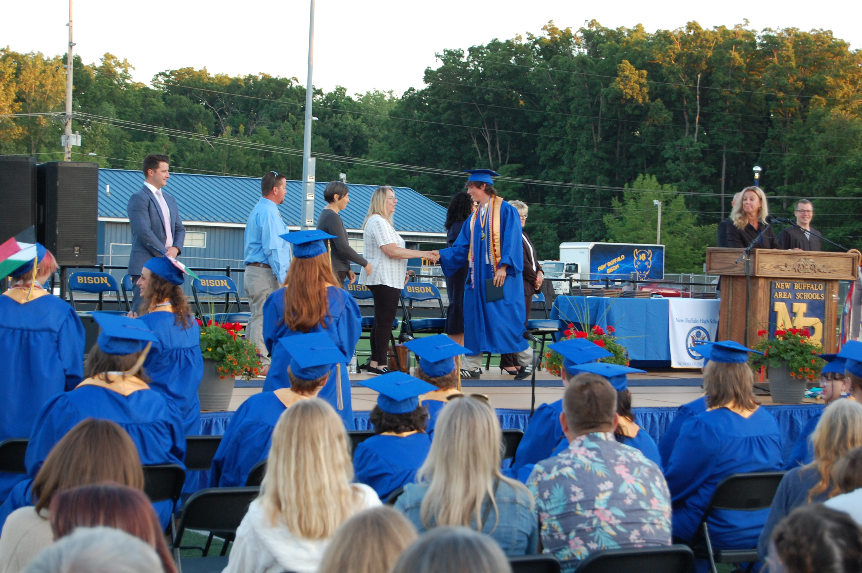 Students graduation stage