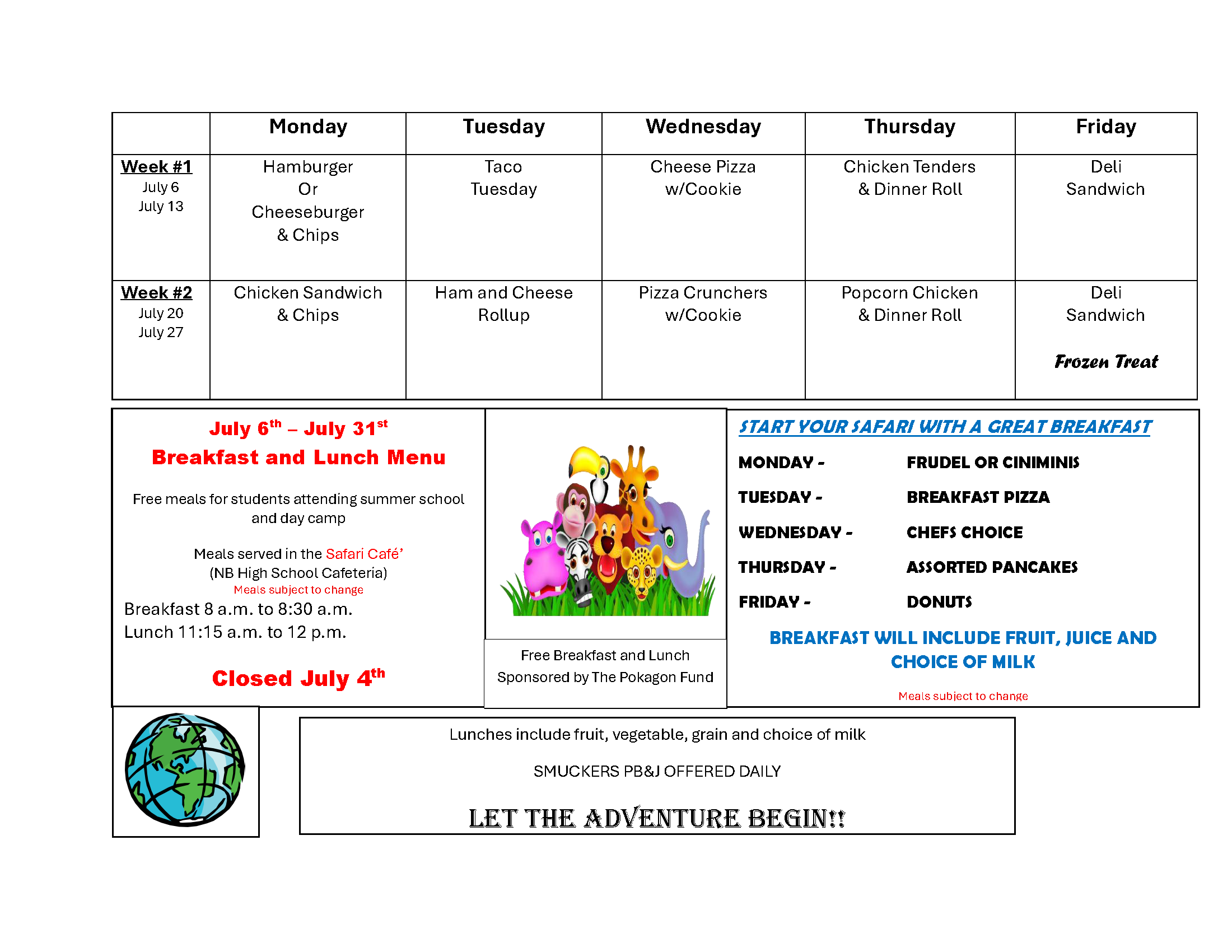 Summer Menu