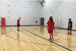 Students playing racquetball
