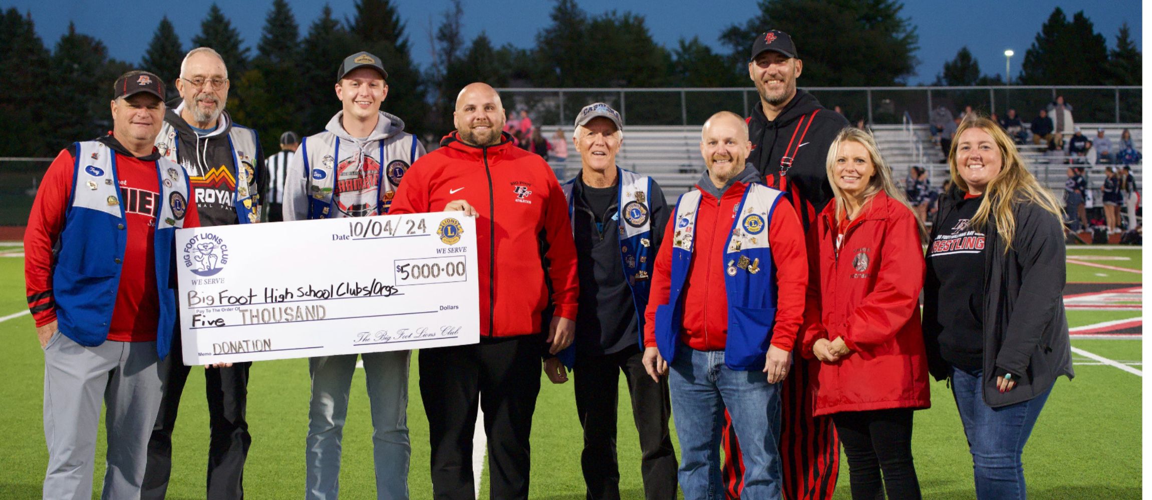 Lion's Club Donation Check