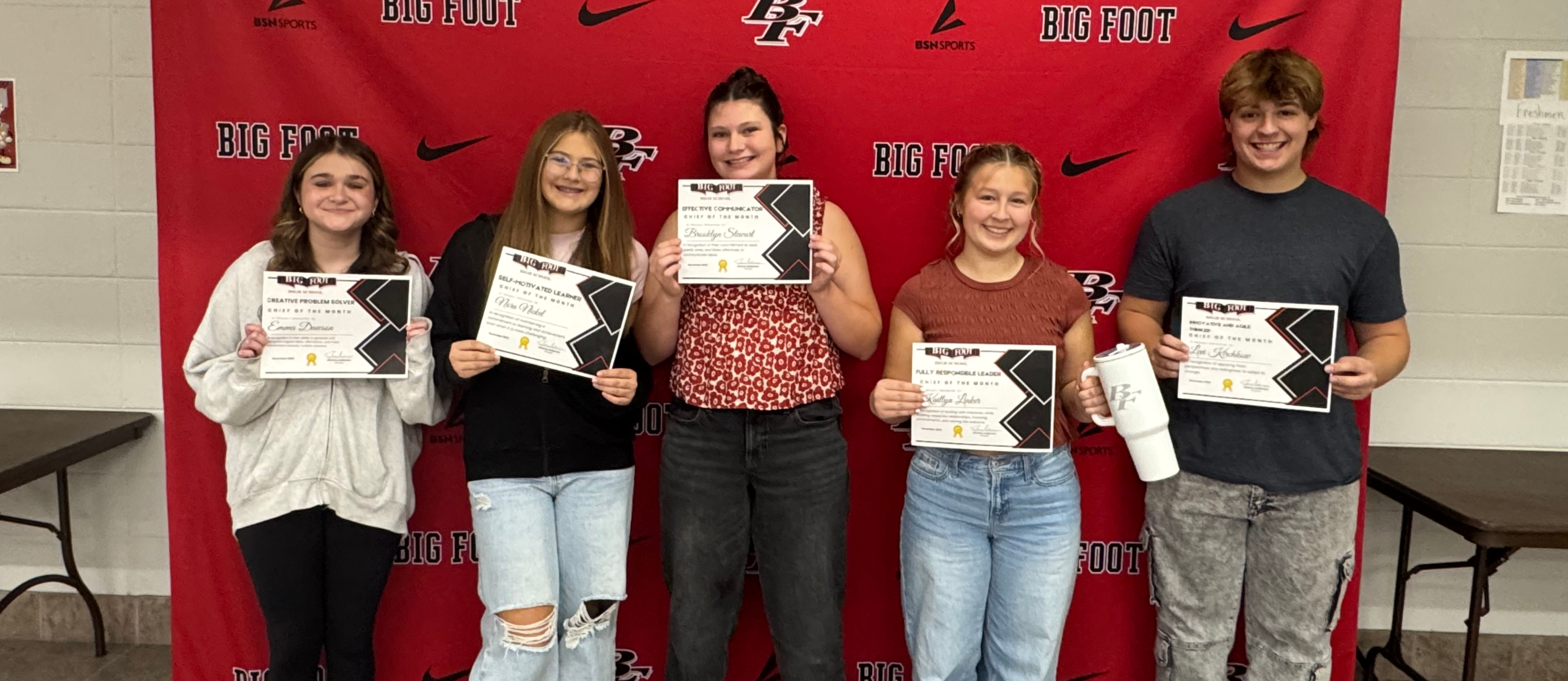 October Student Spotlight Winners