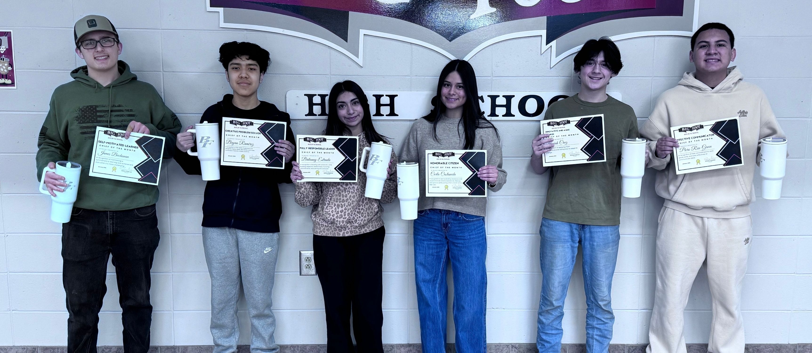 January Student Spotlight Winners