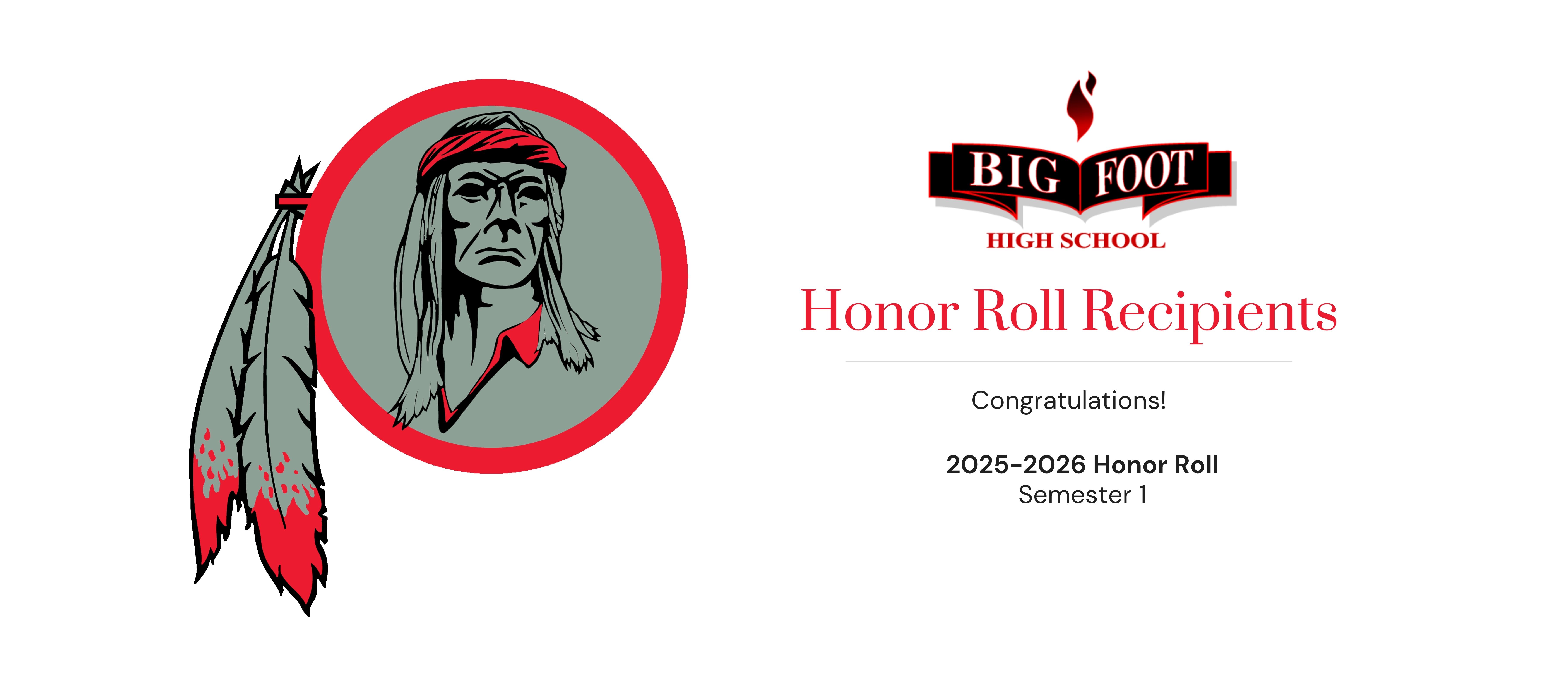 Semester 1 Honor Roll Recipients