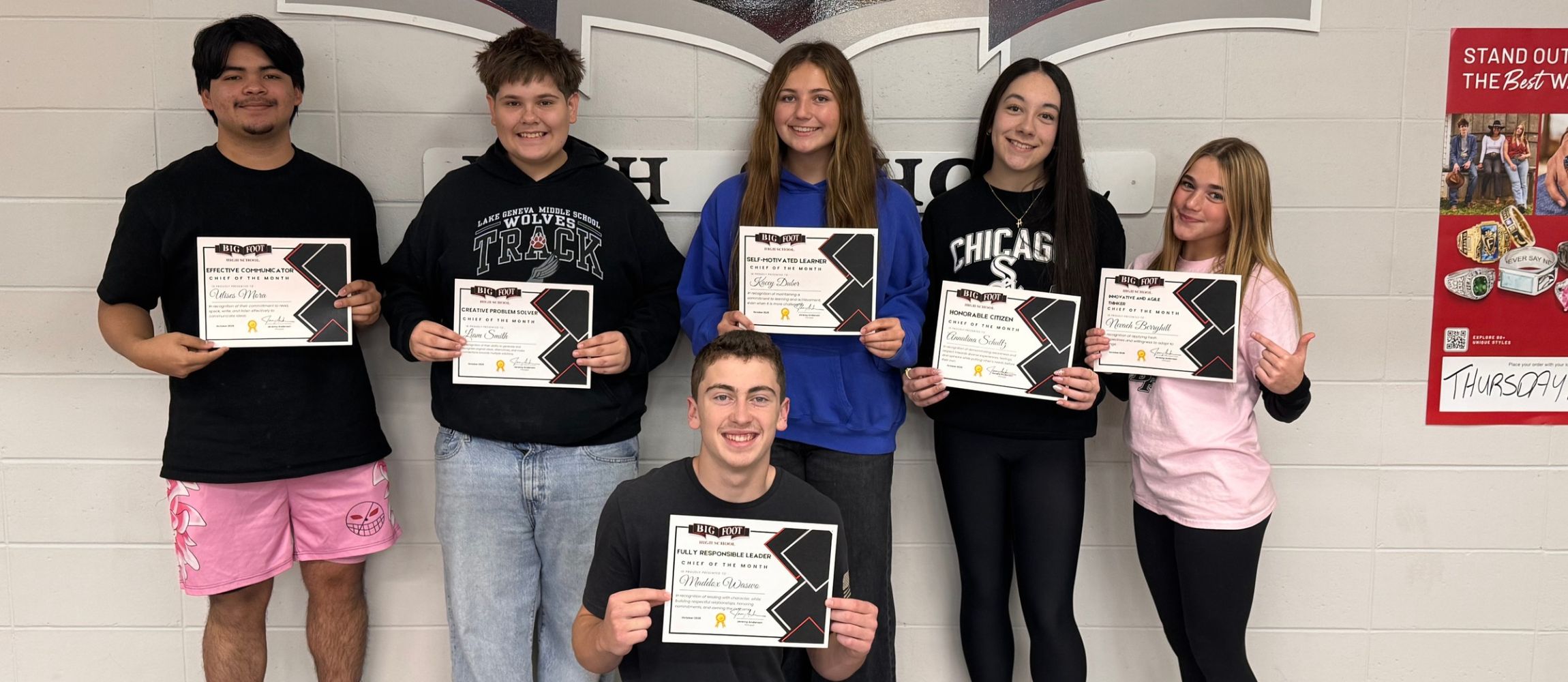October Student Spotlight Winners