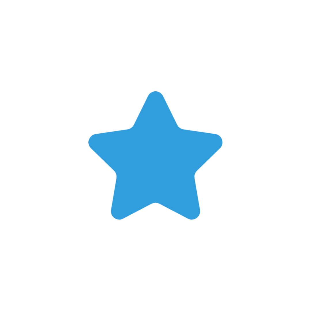 blue five point star