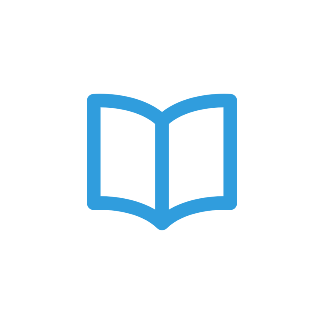 blue outline of book