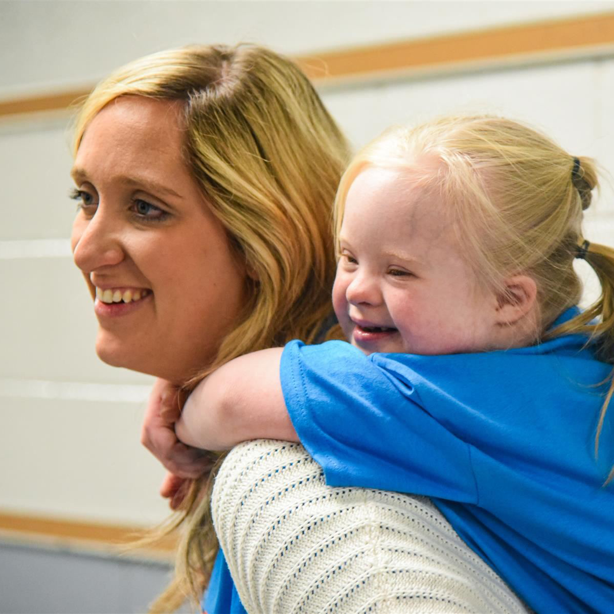 anna barrett with student