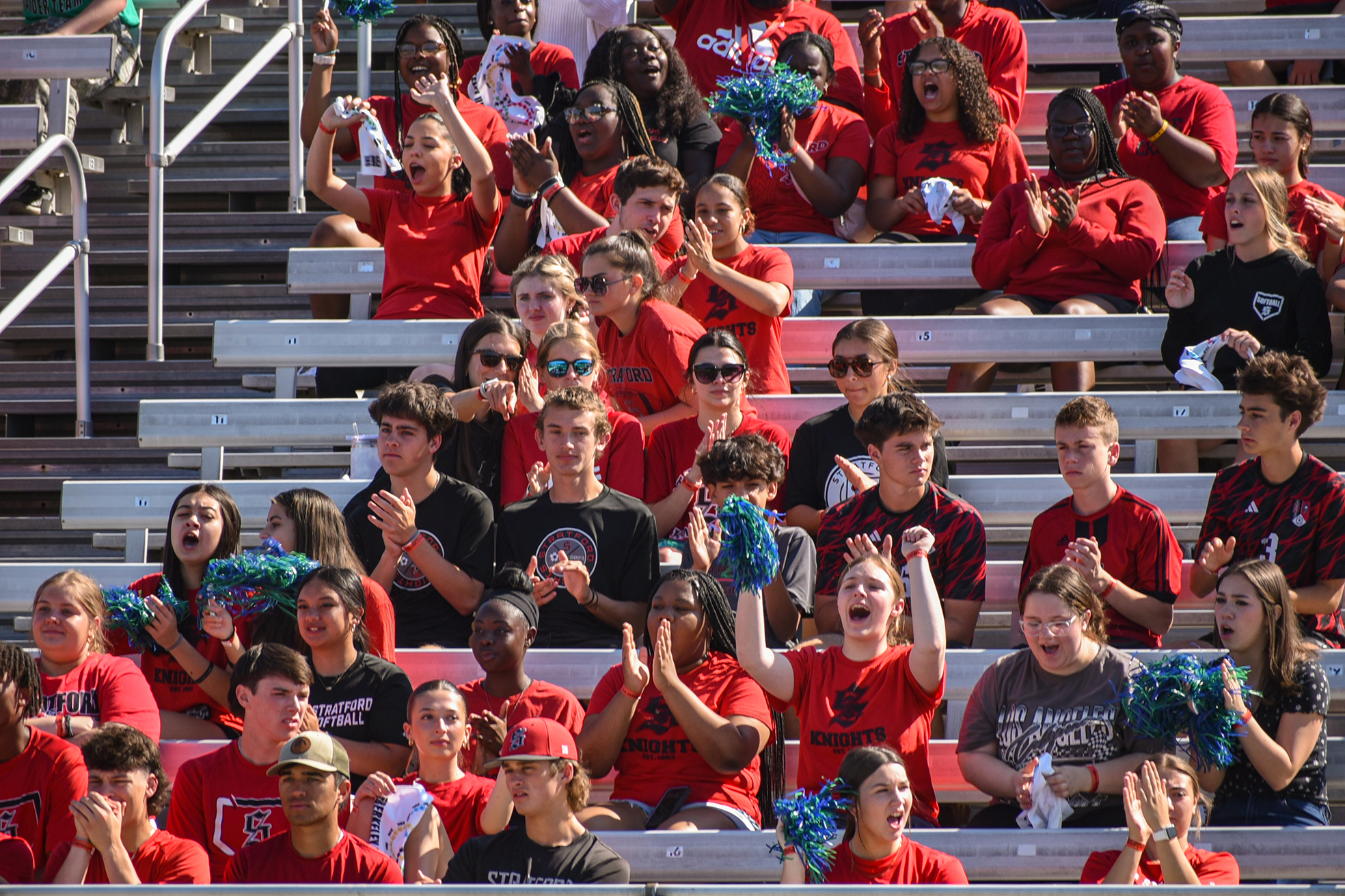 SHS student crowd in bleachers