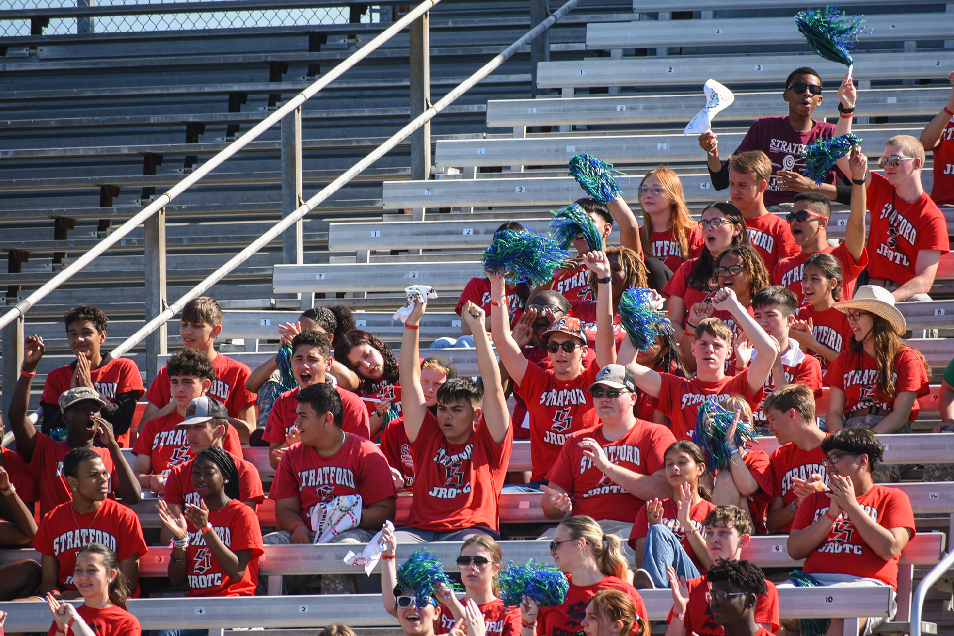 SHS student crowd in bleachers