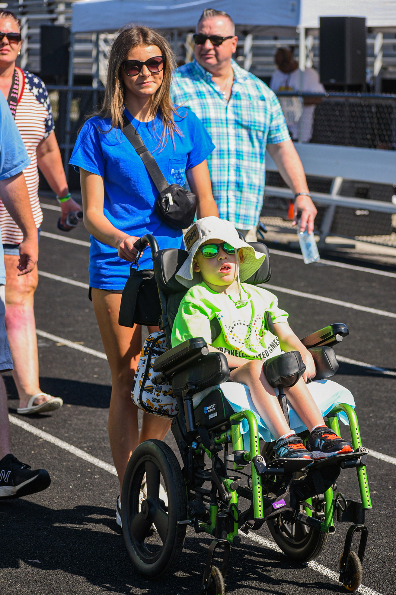 students and staff in parade