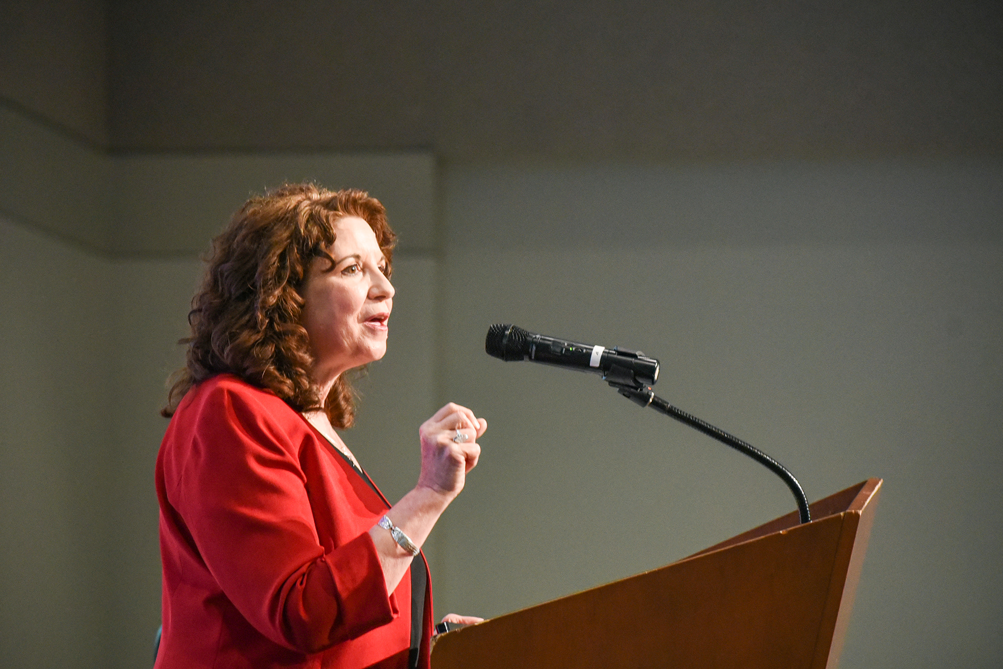 woman chamber member at podium