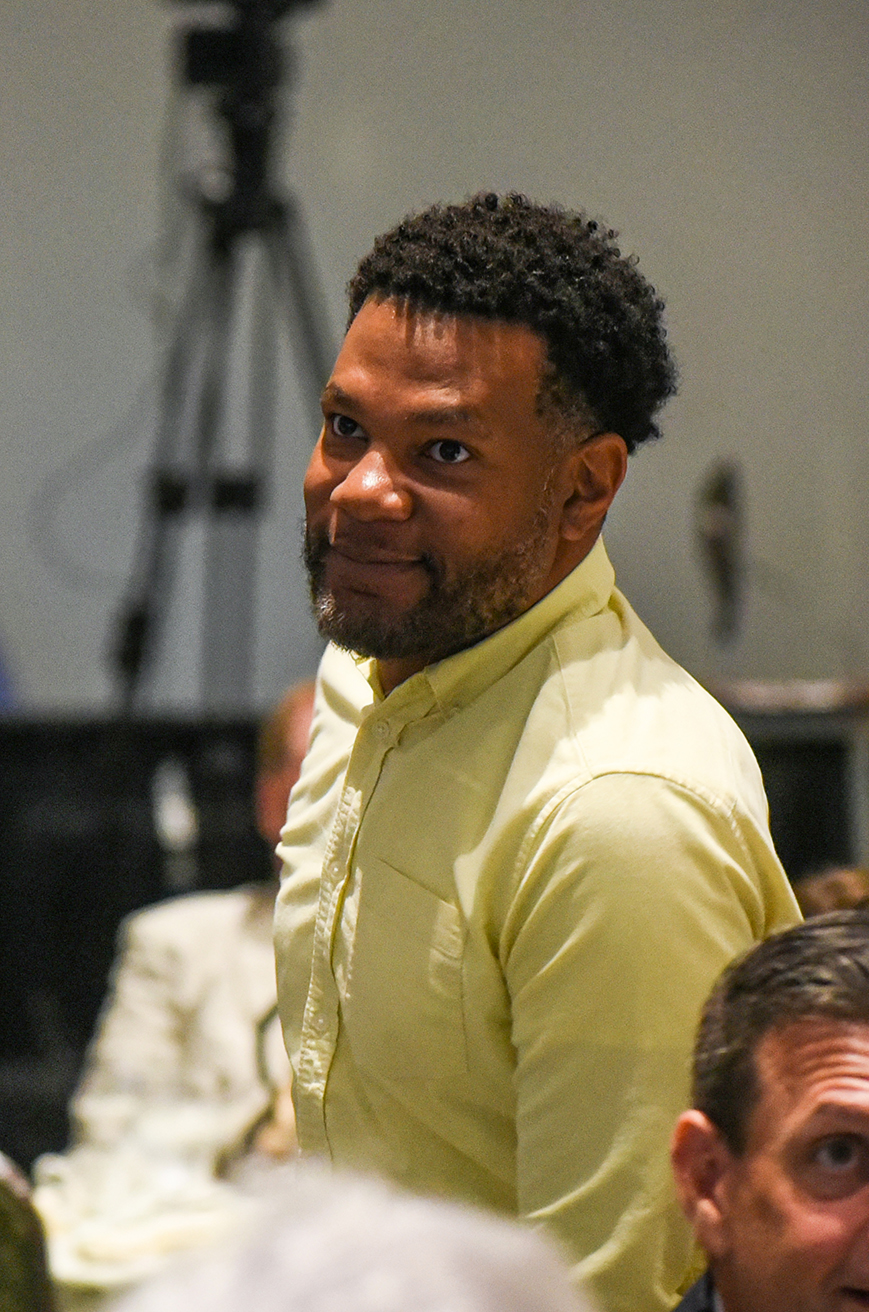 teacher approaching receiving line